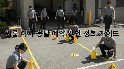 원룸 이사, 용달 예약 완전 정복 가이드!
