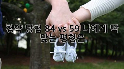 청약 당첨! 84㎡ vs 59㎡, 나에게 딱 맞는 평형은?